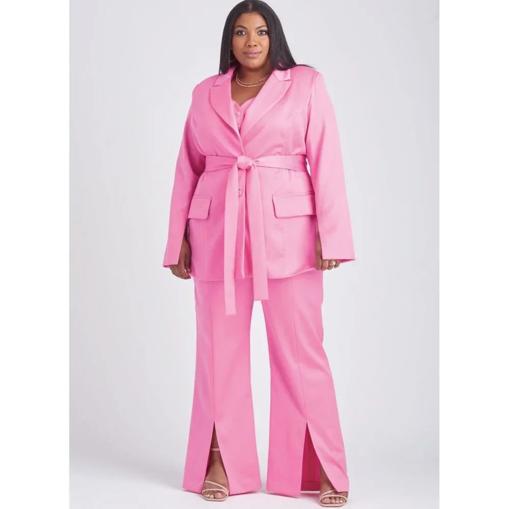 Simplicity Sewing Pattern 9688 Jacket‎ with Tie Belt Womens Size 30W-38W